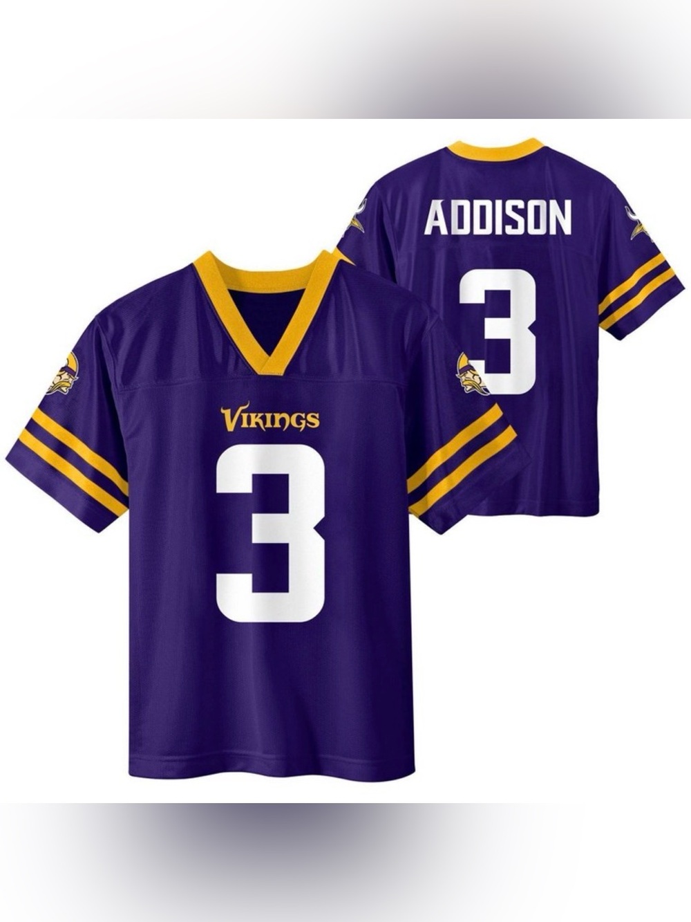 NFL Minnesota Vikings Kids Short Sleeve Jordan Addison Jersey